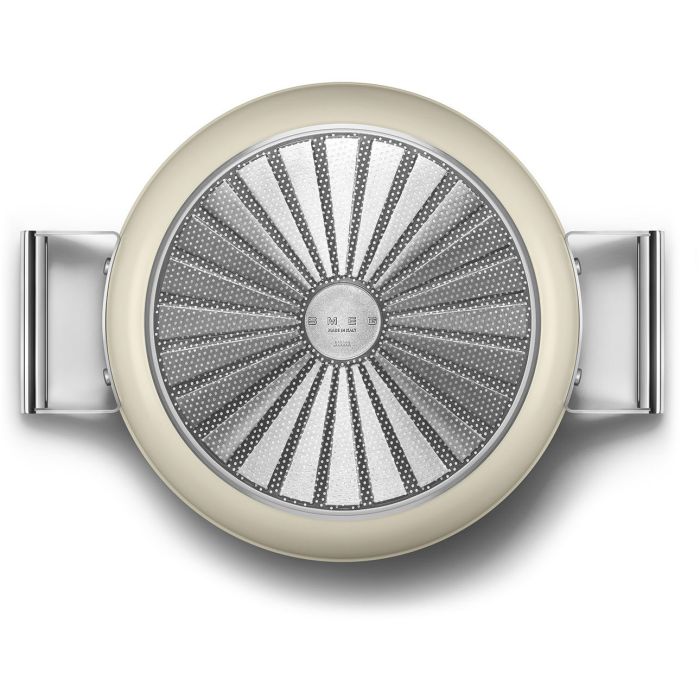 SMEG Schmorpfanne mit Deckel 28 cm CKFD2811CRM Creme