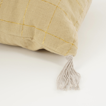 Sierkussen ruit beige -  l55xb35xh10cm