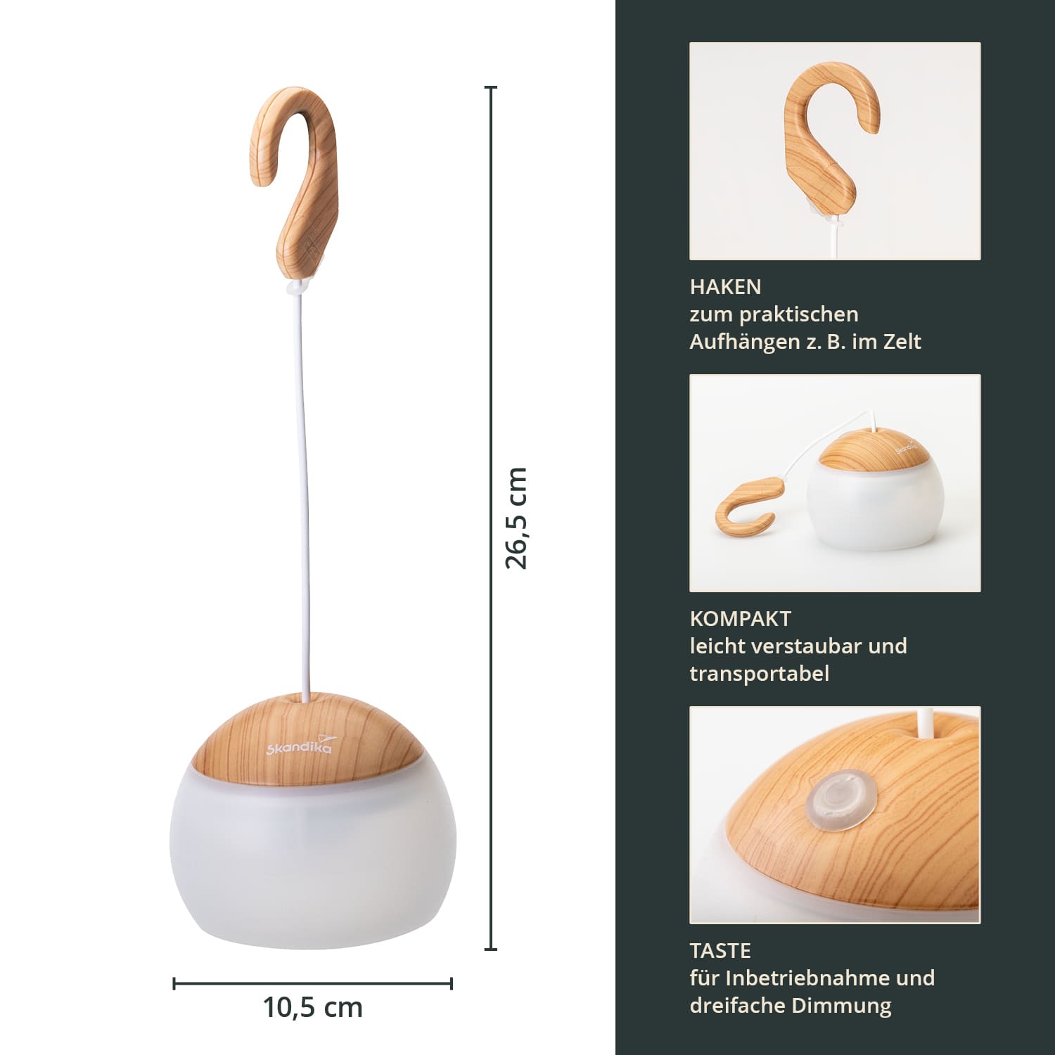 Skandika Tufjord LED hanglamp - Wood