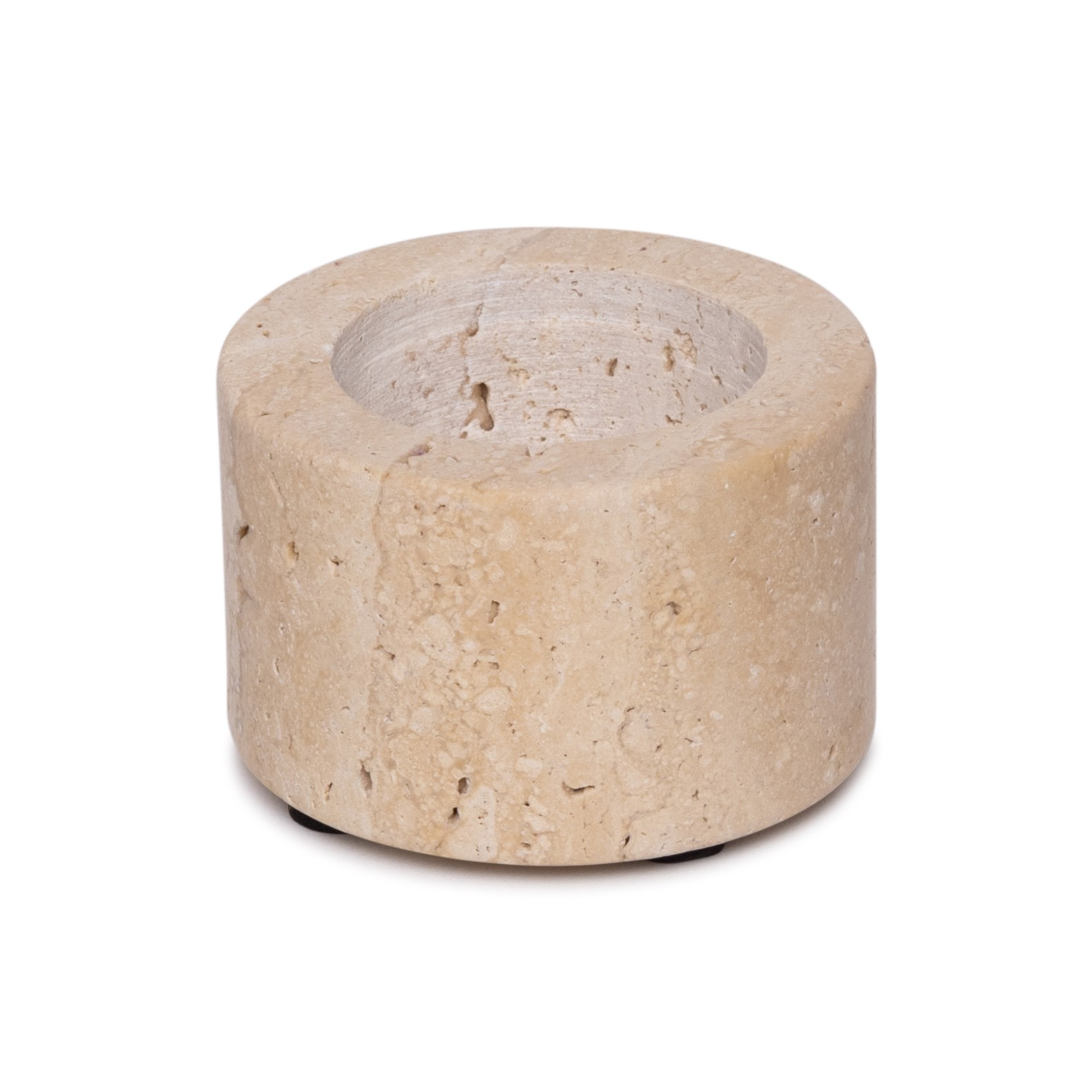 Waxinelichthouder cilinder Travertine S 6x4cm