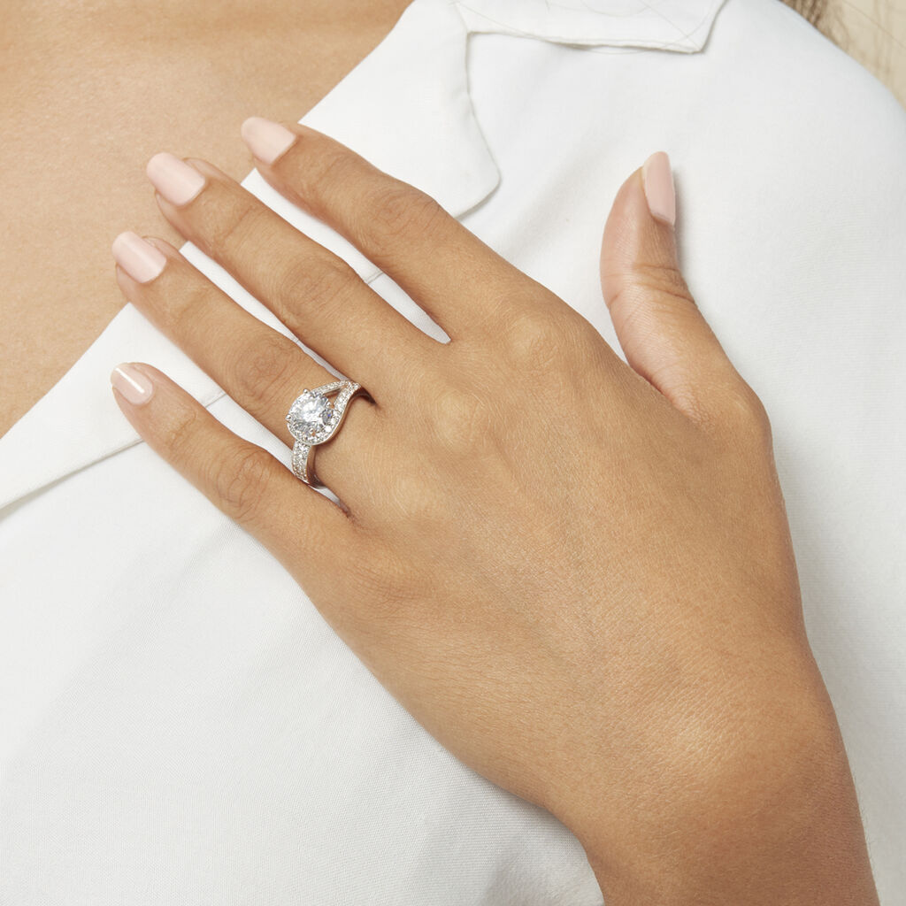 Bague Melisse Argent Blanc Oxyde De Zirconium