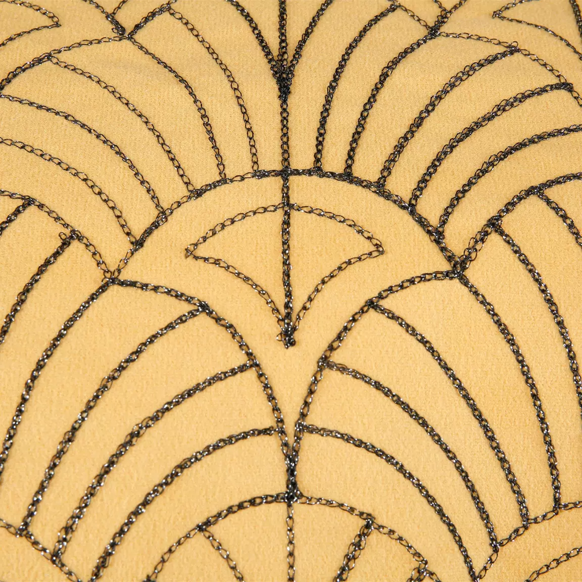 Housse de coussin rectangulaire velours (30 x 50 cm) Coquillage Jaune