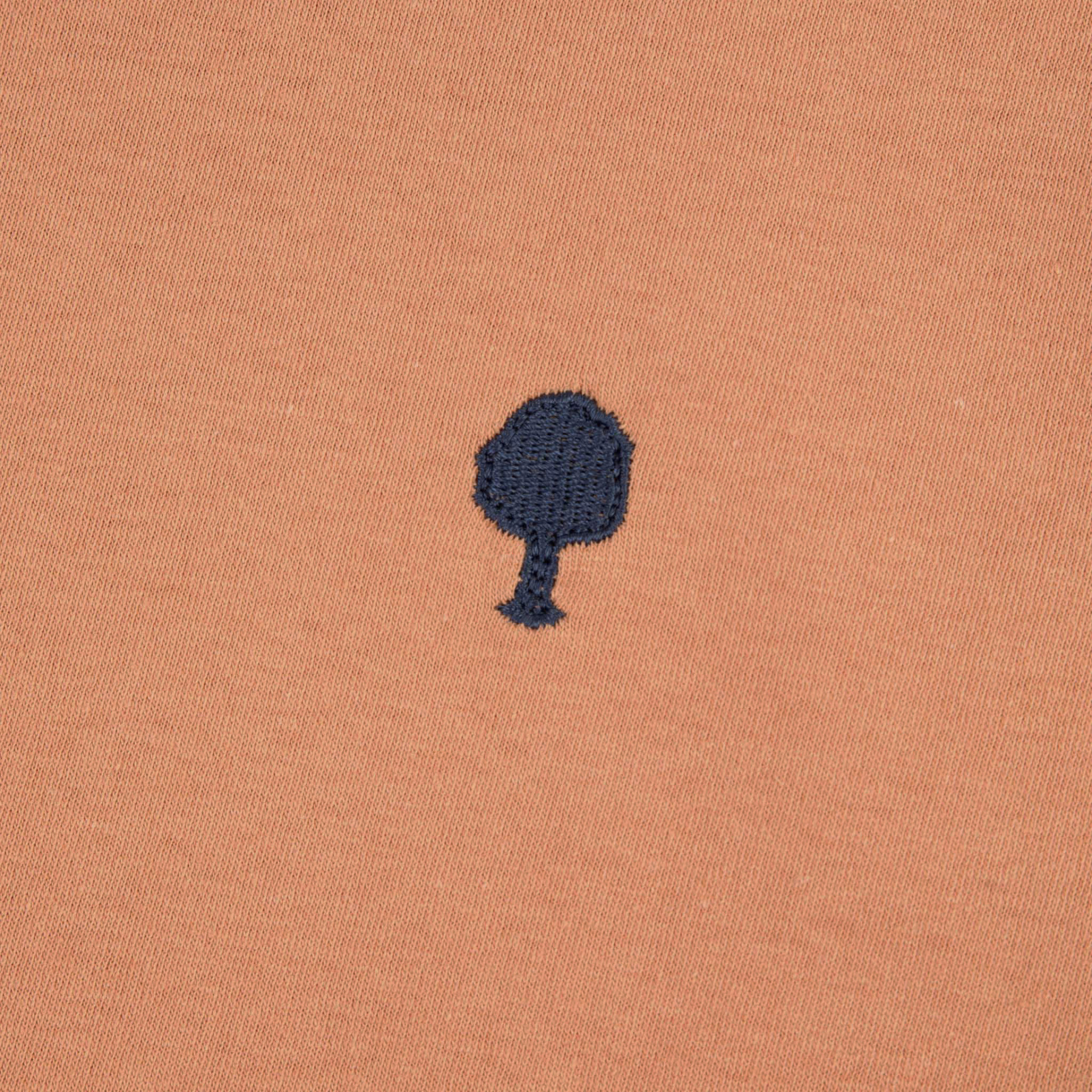 T-shirt orange broderie arbre coton et coton recyclé - modèle arcy