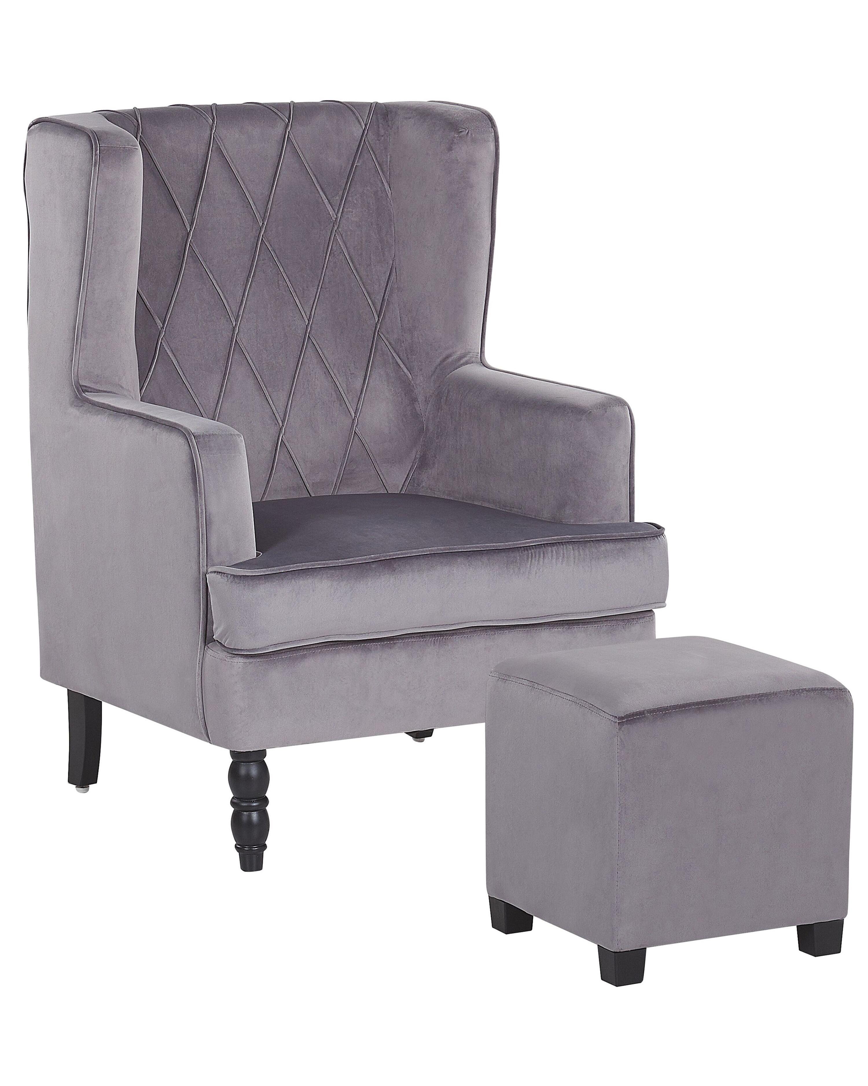 Fauteuil SANDSET Fluweel Grijs