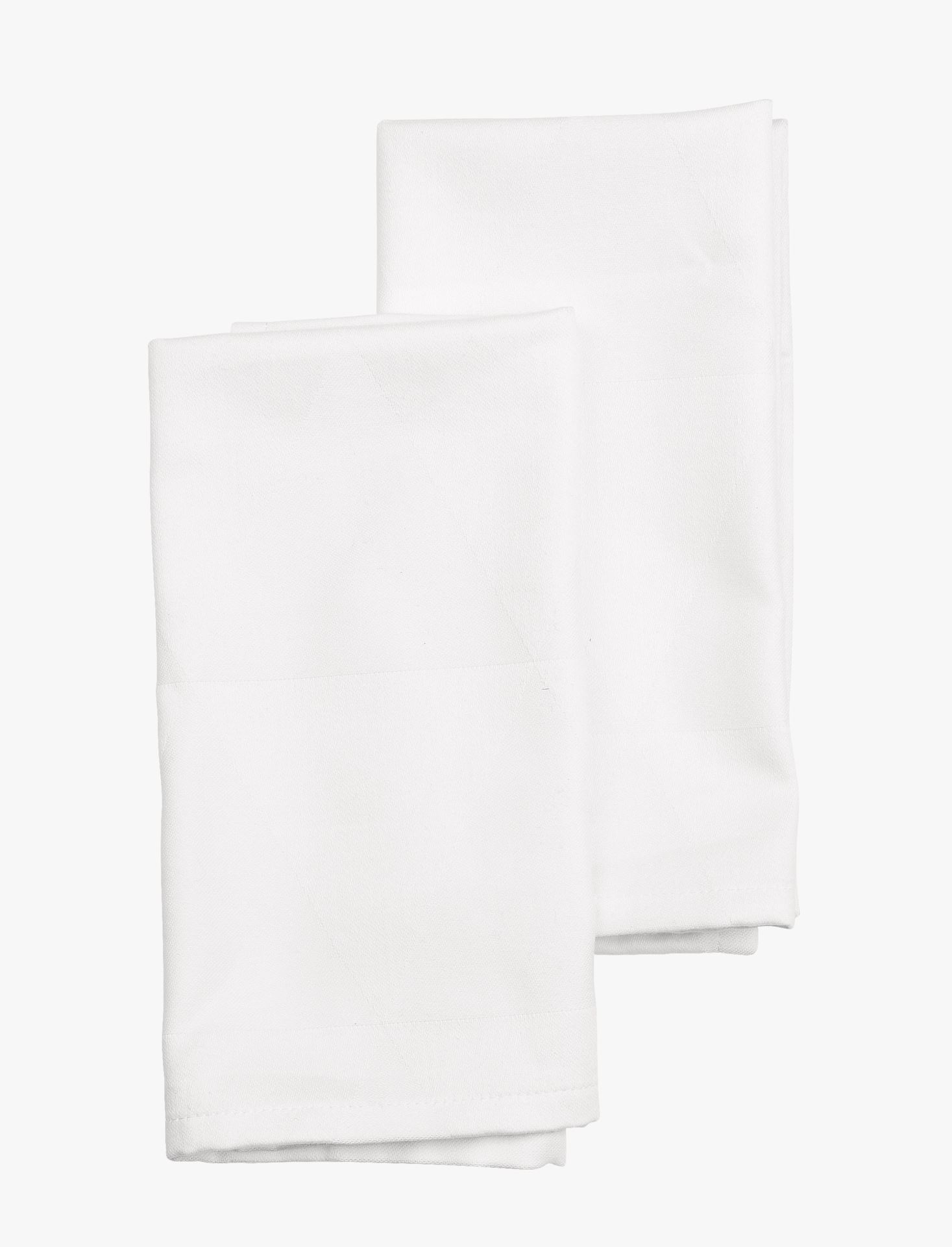 2pk tøyserviett hvit - 45x45 cm