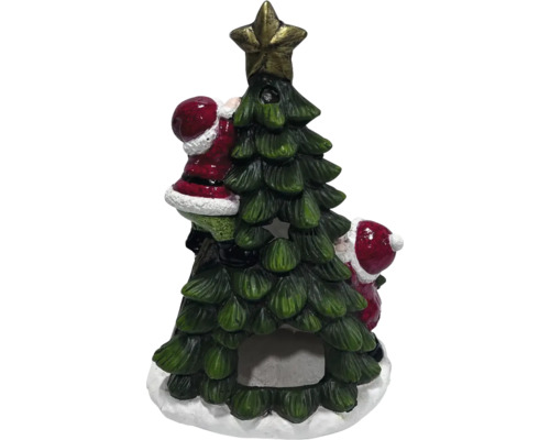 Decoratieve kerstlantaarn, 27,8 x 21,5 x 43,2 cm, groen, rood, wit