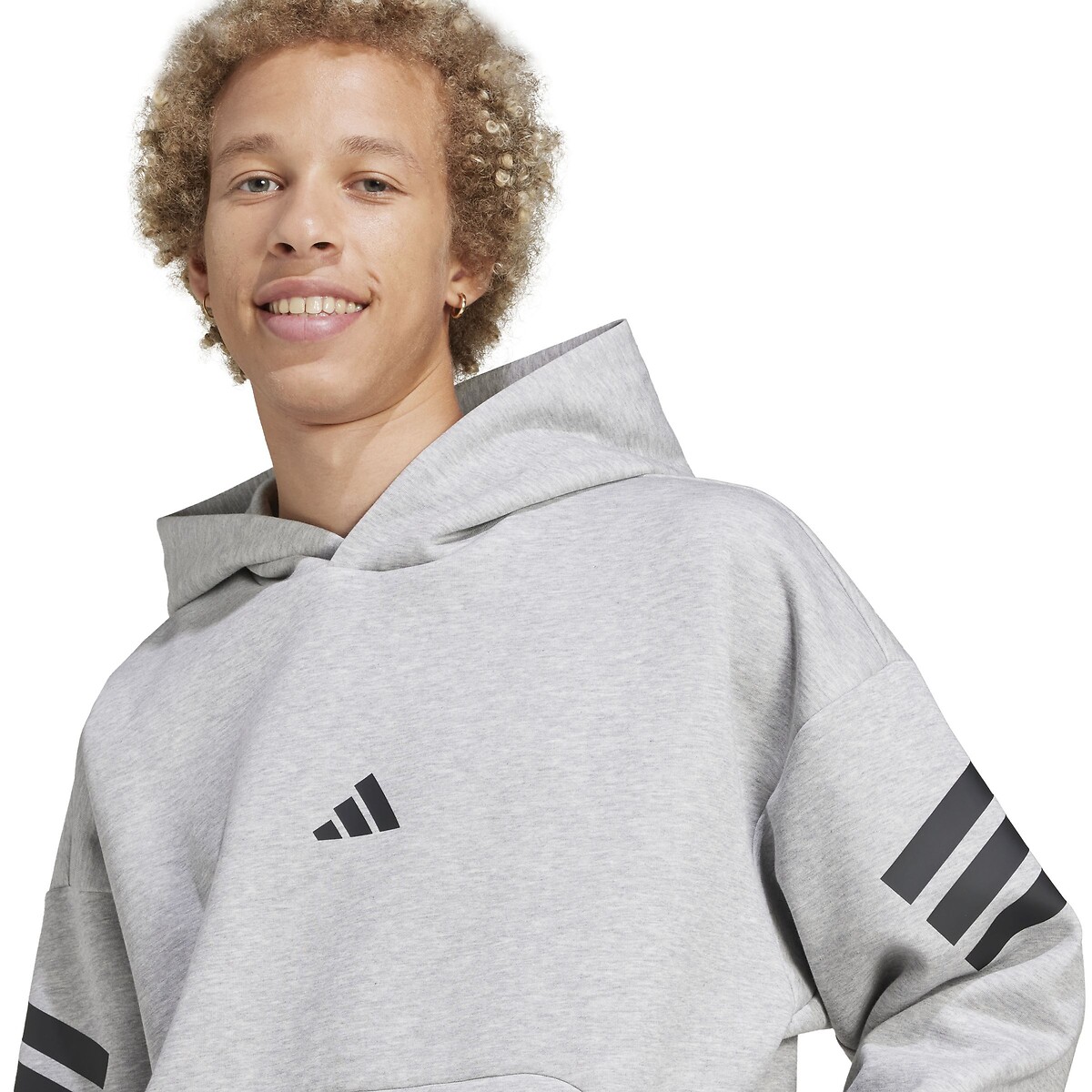 ADIDAS ROUPAS ESPORTIVAS<br>Moletom Future Icons com 3 listras