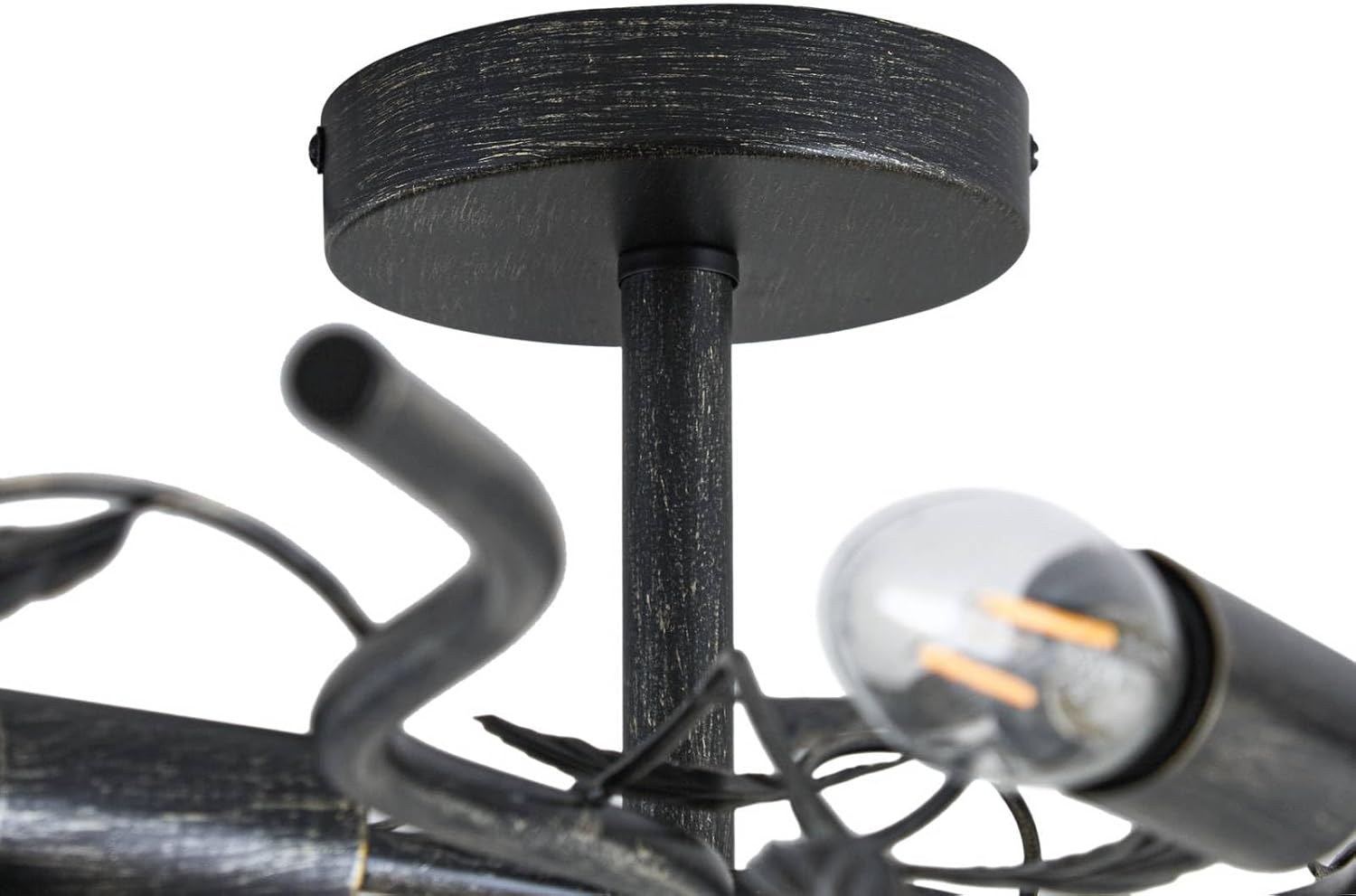 Lindby Deckenlampe Yos (Florentiner) in Schwarz aus Metall (10 flammig, E14) - Deckenleuchte Lampe Schlafzimmerleuchte