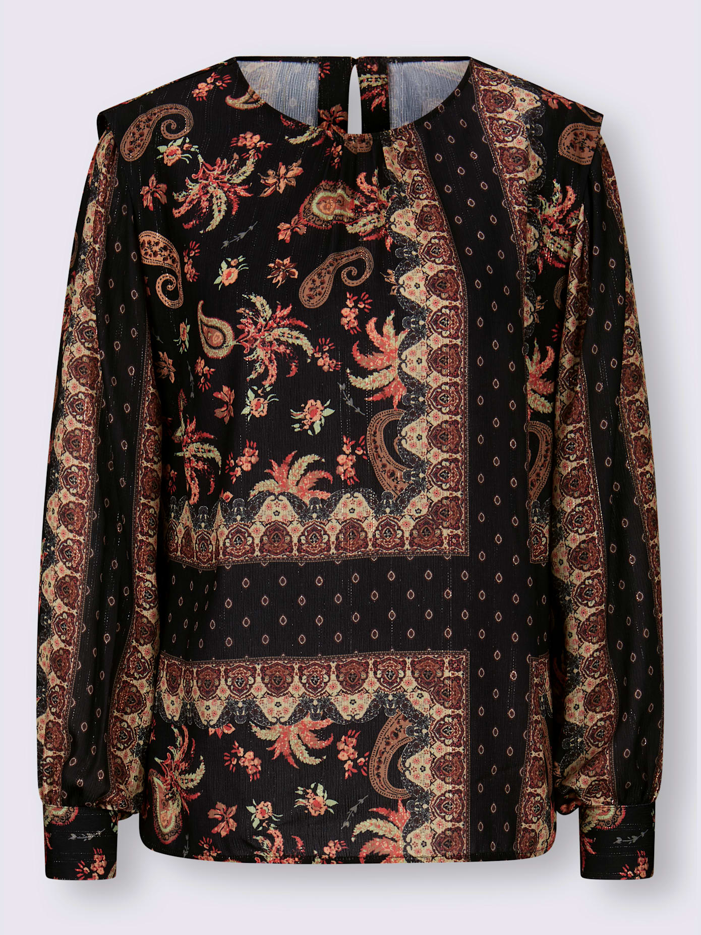 Chemisier élégant imprimé paisley