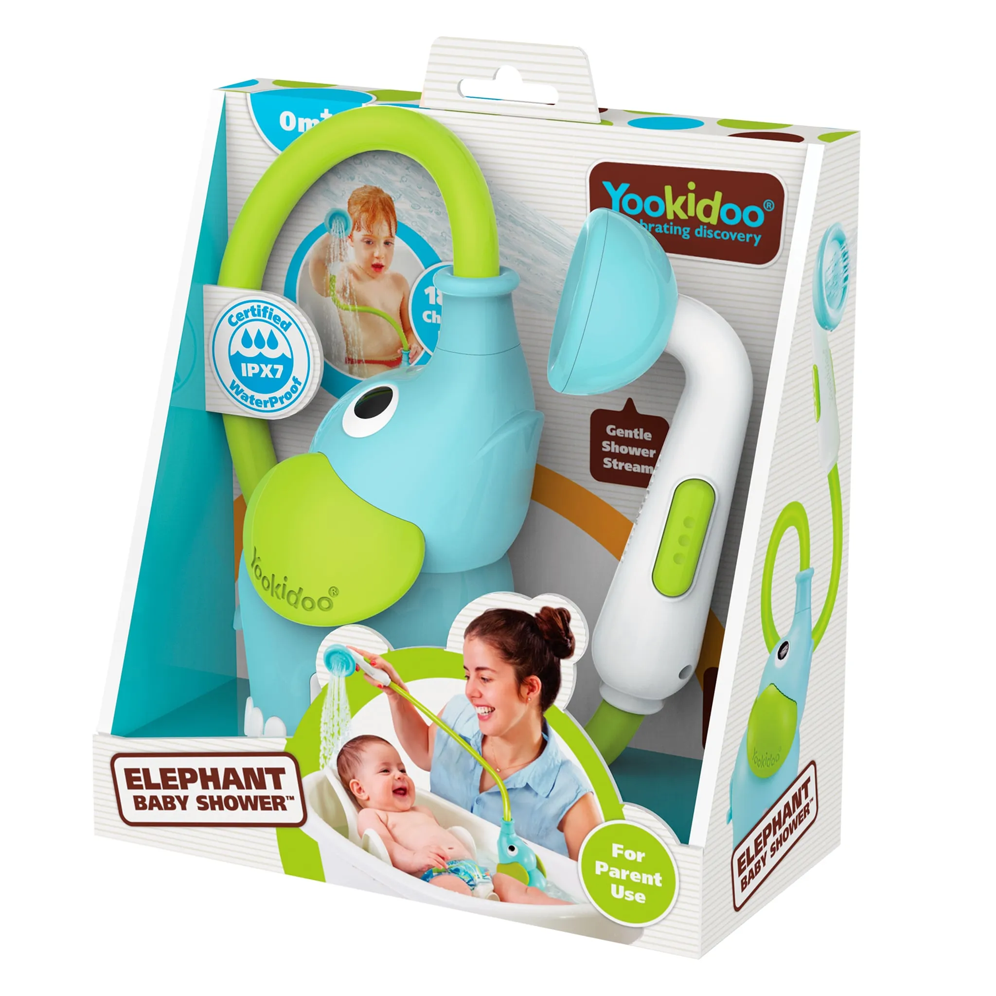 Yookidoo Douche Éléphant pour Bébé - Bleu