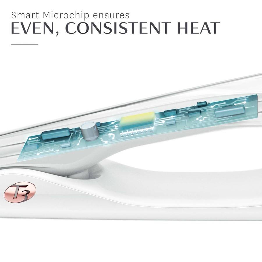T3 Lucea 25mm Professional Straightening & Styling Flat Iron White & Rose Gold