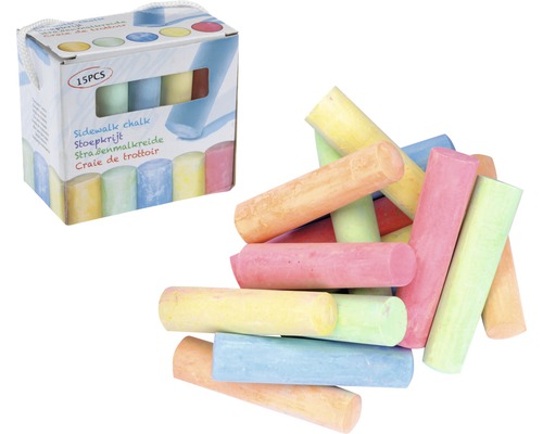 Stoepkrijt, set van 15 stuks