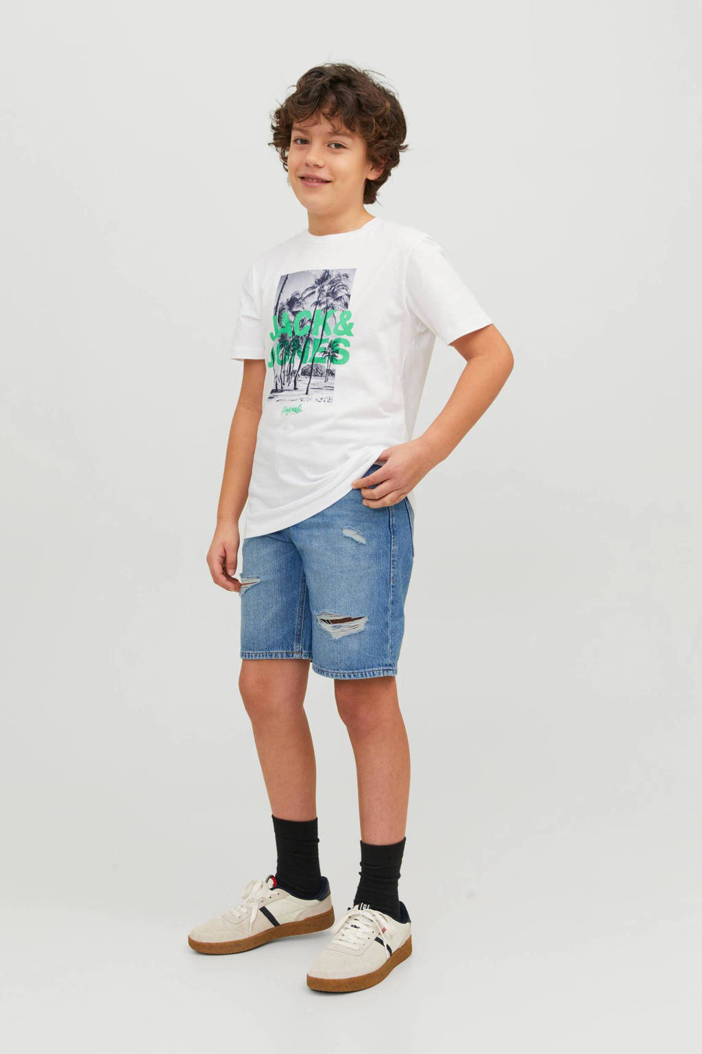 JACK & JONES short JJICHRIS blue denim