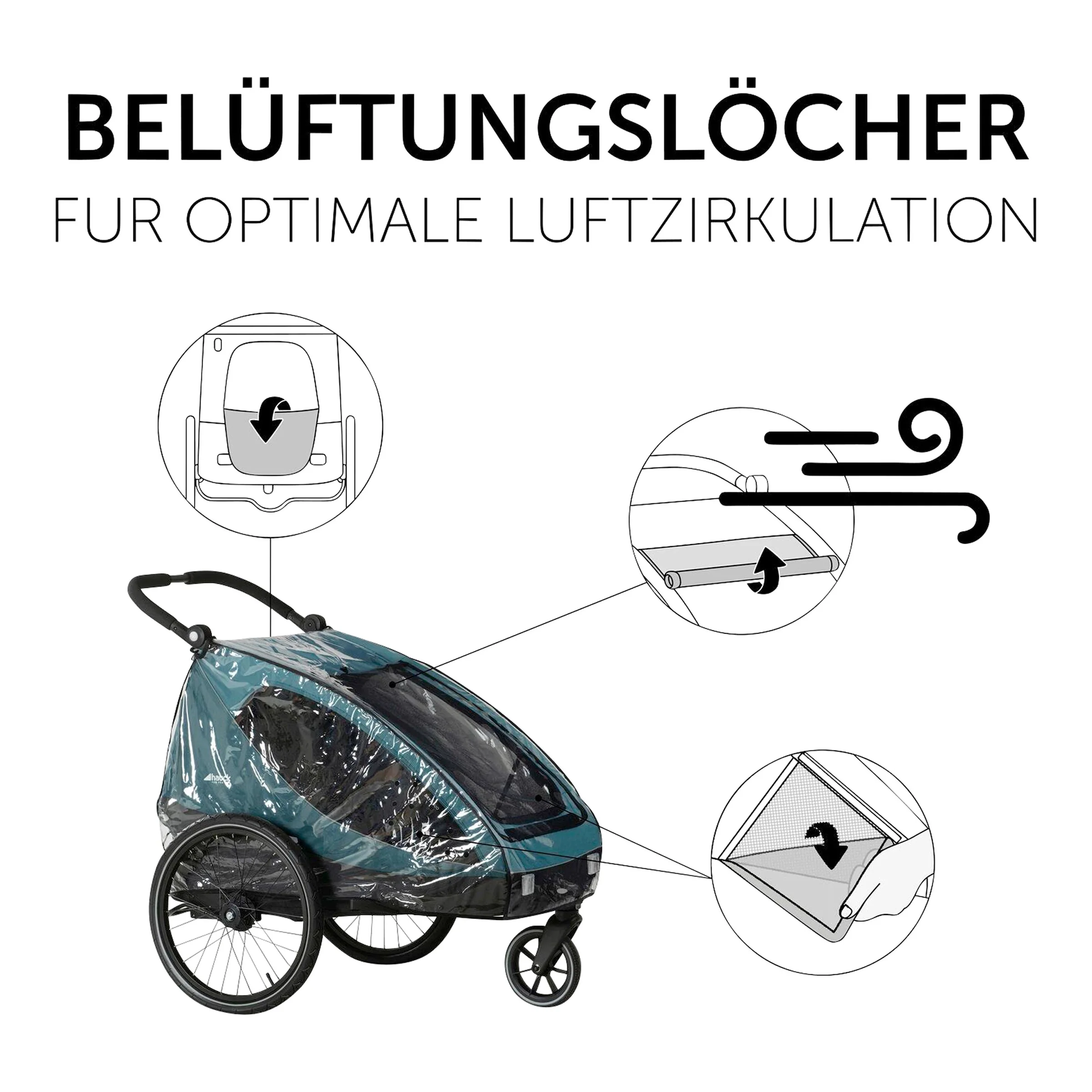 Hauck Regenverdeck für Dryk Duo