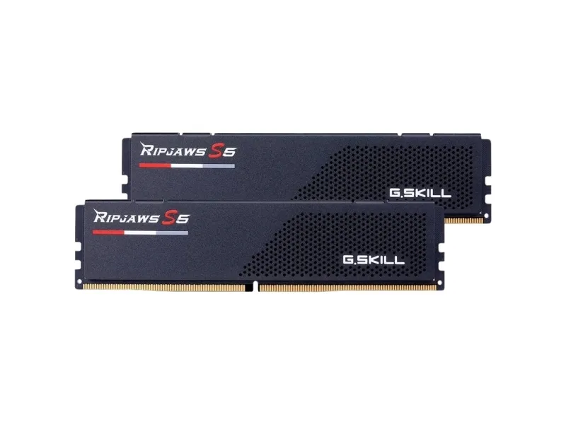 G.Skill Ripjaws S5 - DDR5 - sæt - 32 GB: 2 x 16 GB - DIMM 288-PIN lav profil - 6800 MHz / PC5-54400 - CL34 - 1.4 V - ikke bufferet - on-die ECC - mat sort