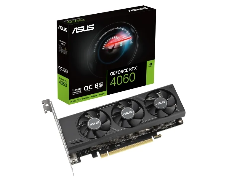 ASUS GeForce RTX 4060 LP BRK 8GB - BRK OC Edition - grafikkort - GeForce RTX 4060 - 8 GB GDDR6 - PCIe 4.0 lavprofil - 2 x DisplayPort, 2 x HDMI