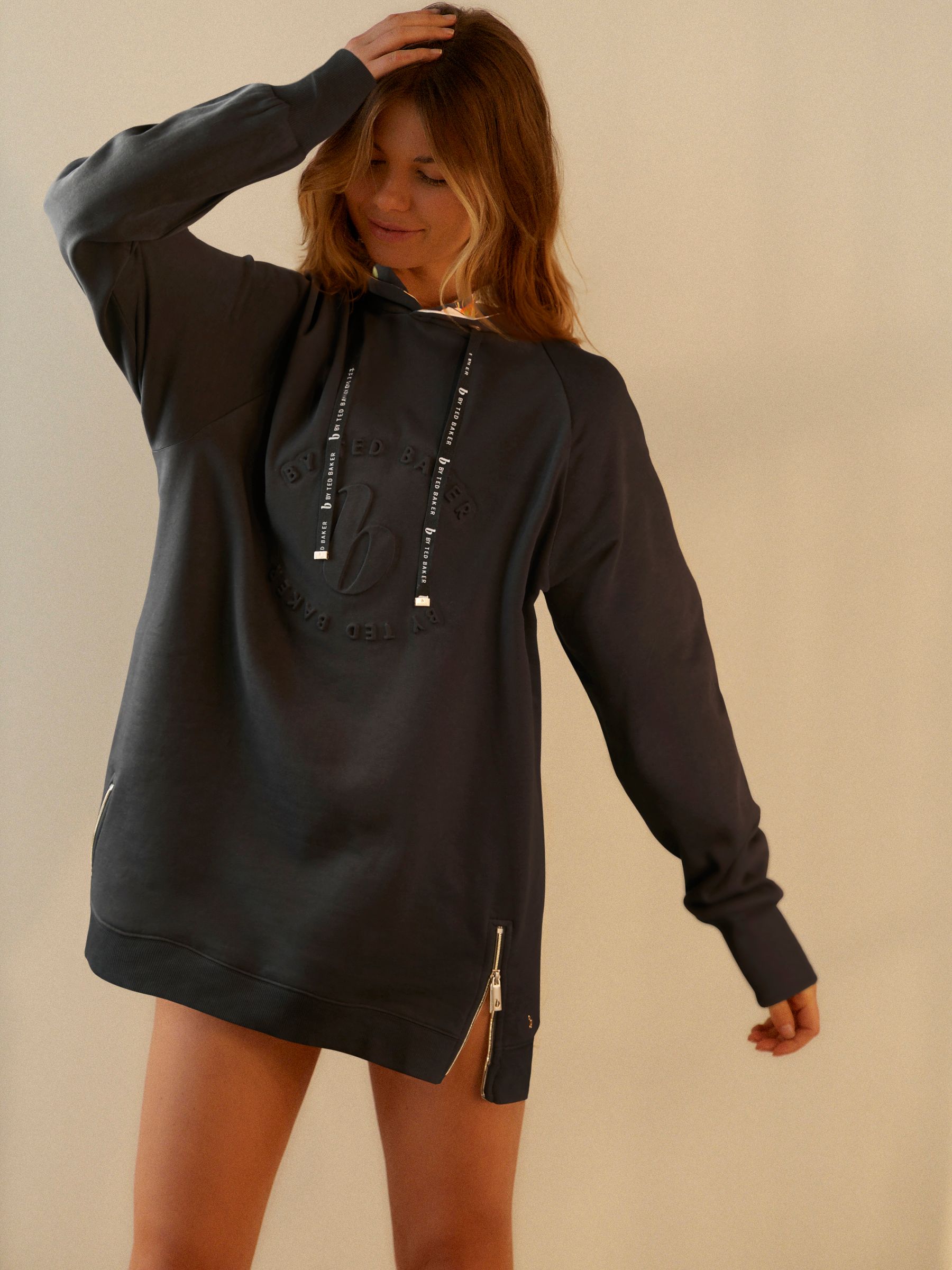 Zwart - B by Ted Baker Longline Hoodie