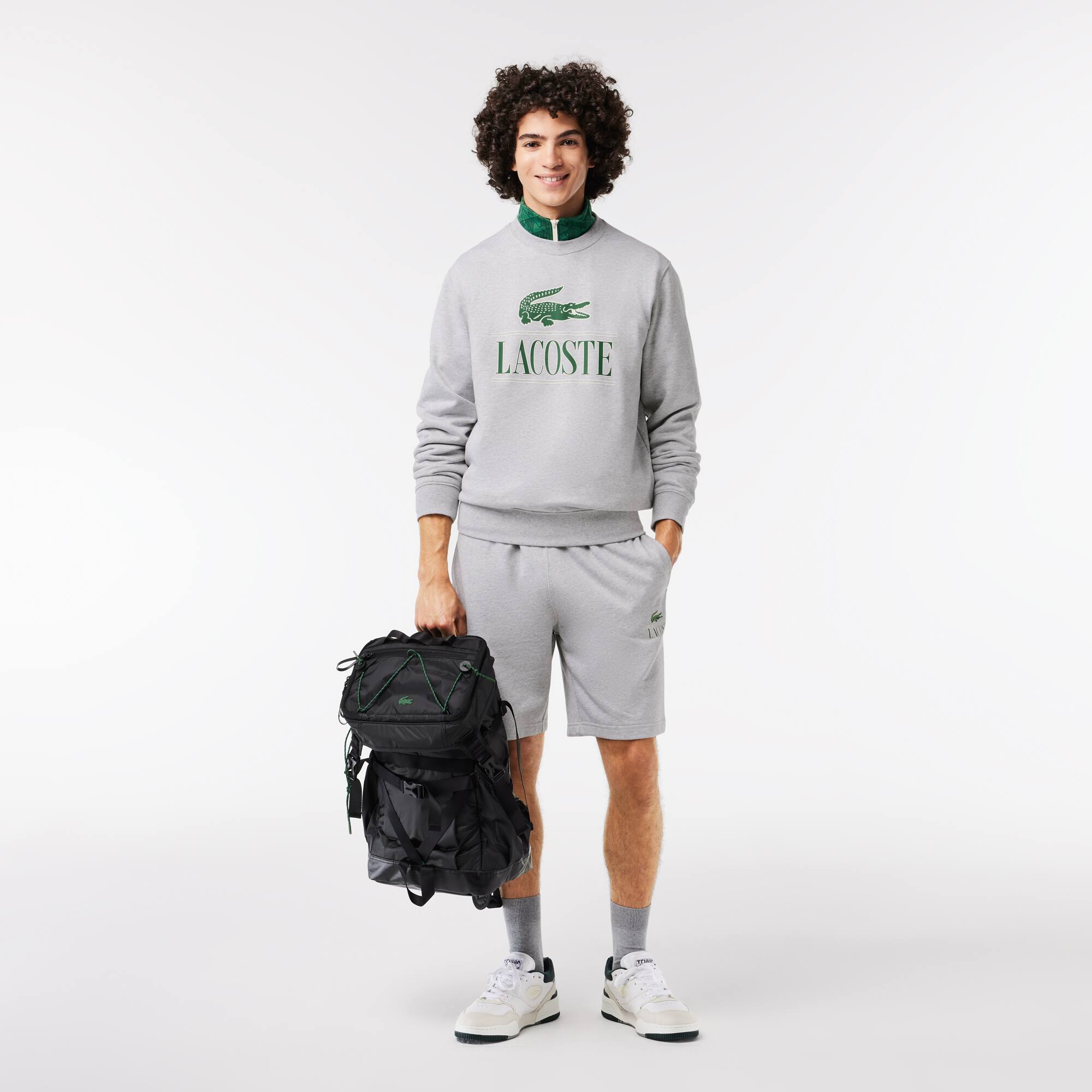 Jogging-Shorts mit LACOSTE Signatur-Aufdruck Bermudas - Grau - Lacoste - Unisex