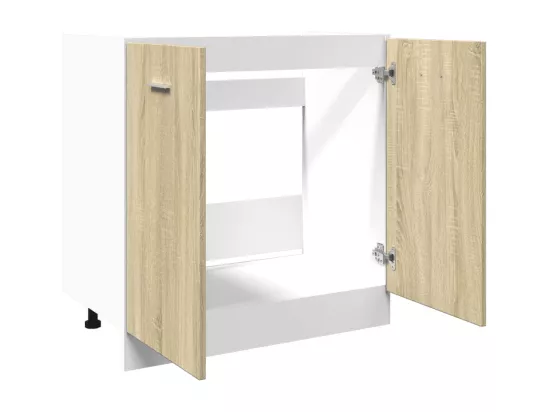 Armoire basse chêne sonoma 80x46x81,5 cm bois d’ingénierie