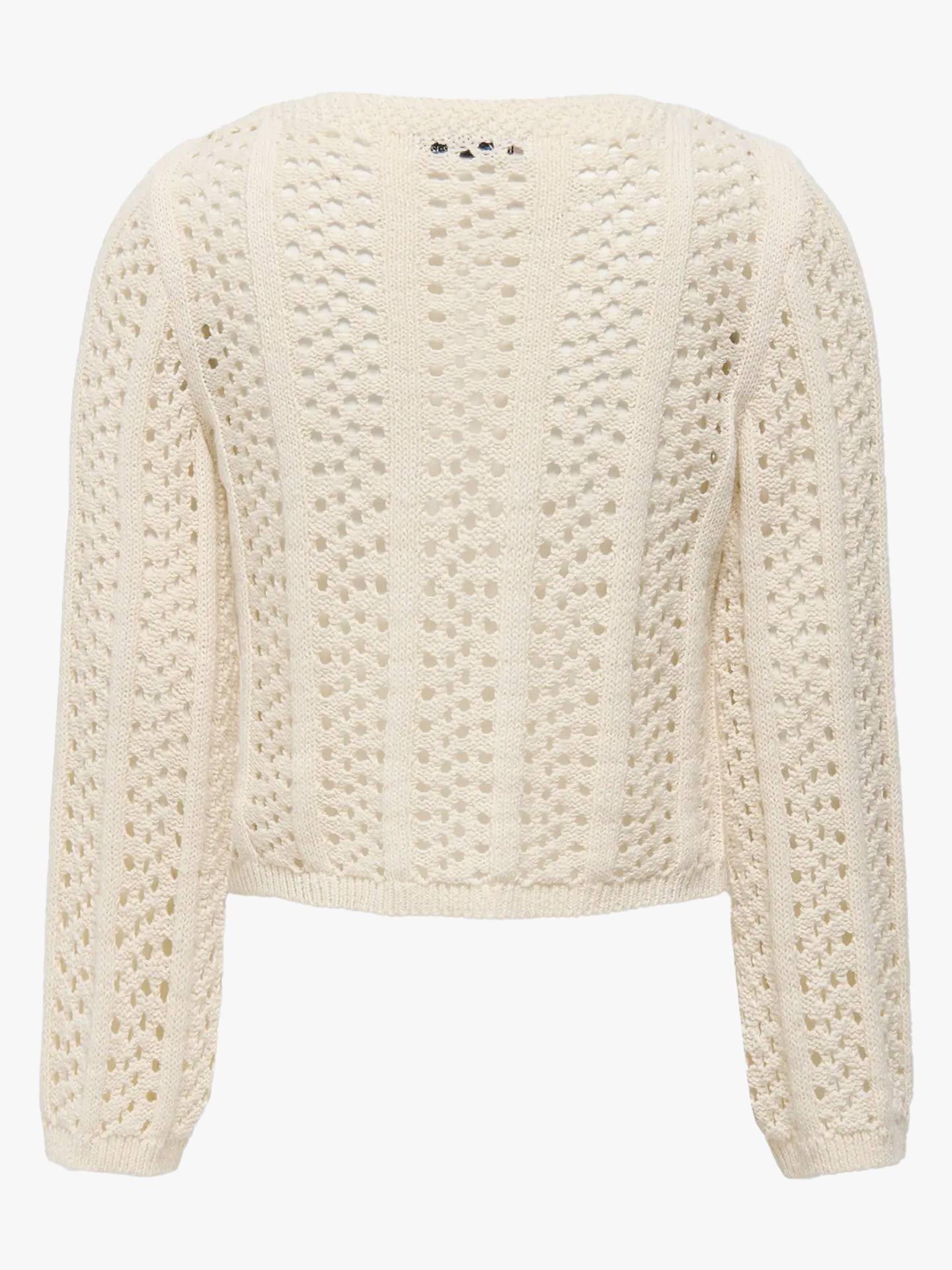 Marina Life Long Sleve Crop V-Neck Tie Knit
