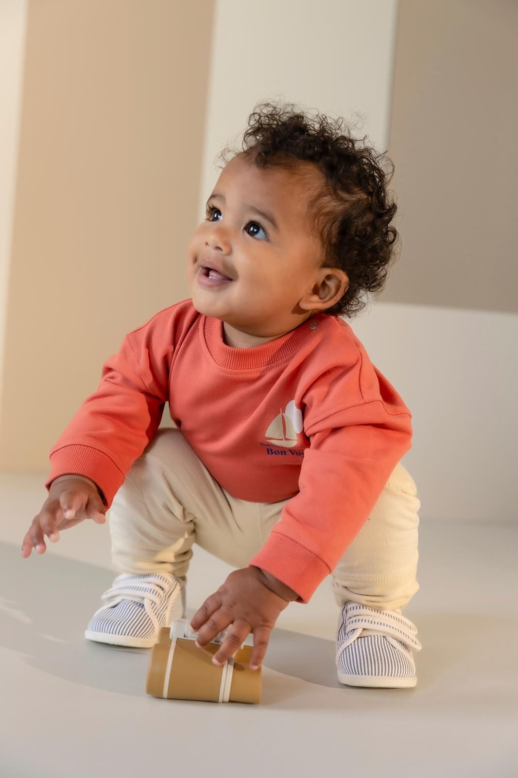 Noppies Baby Sweater - backprint - Burnt Sienna