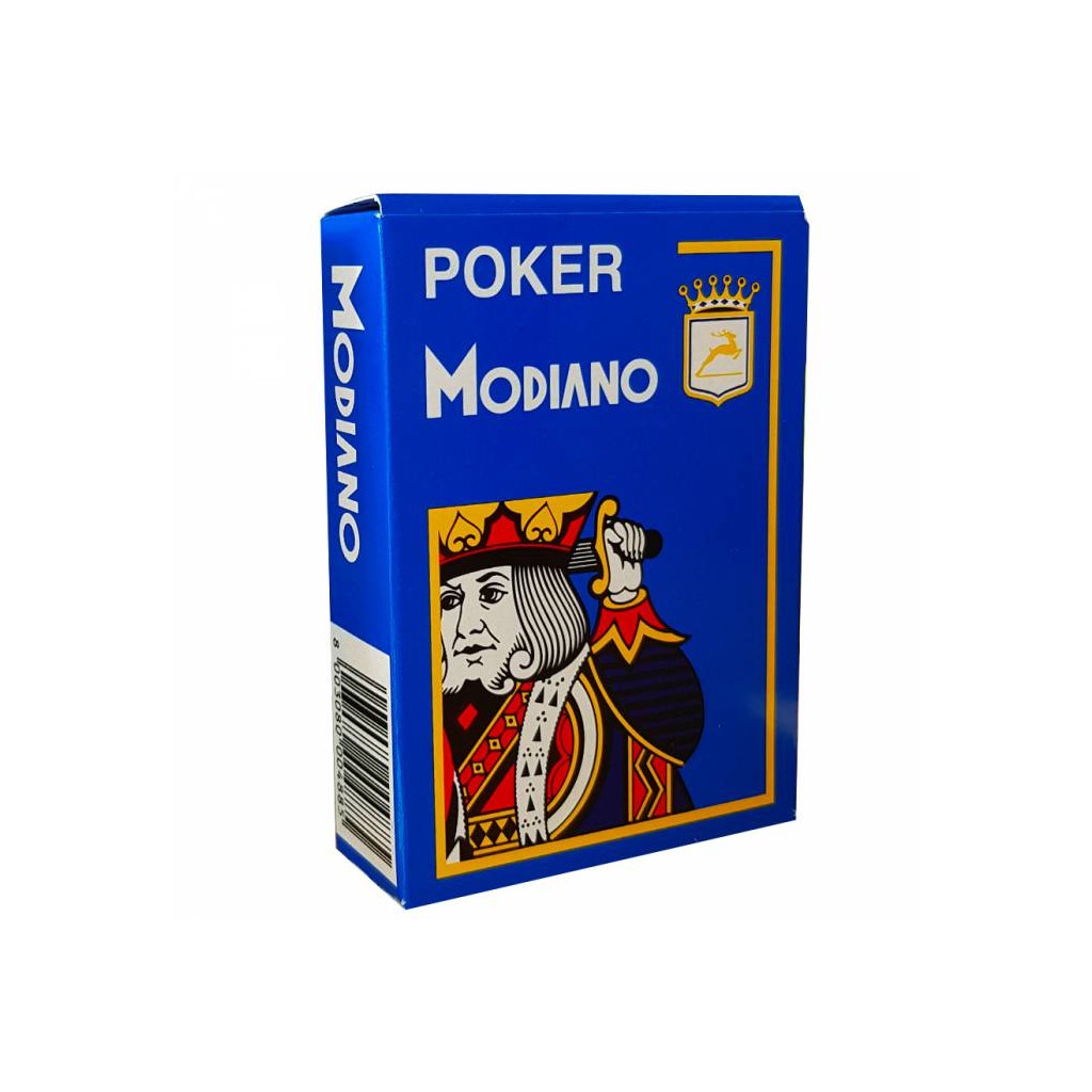 Jeu de 54 cartes Modiano format poker - Bleu clair