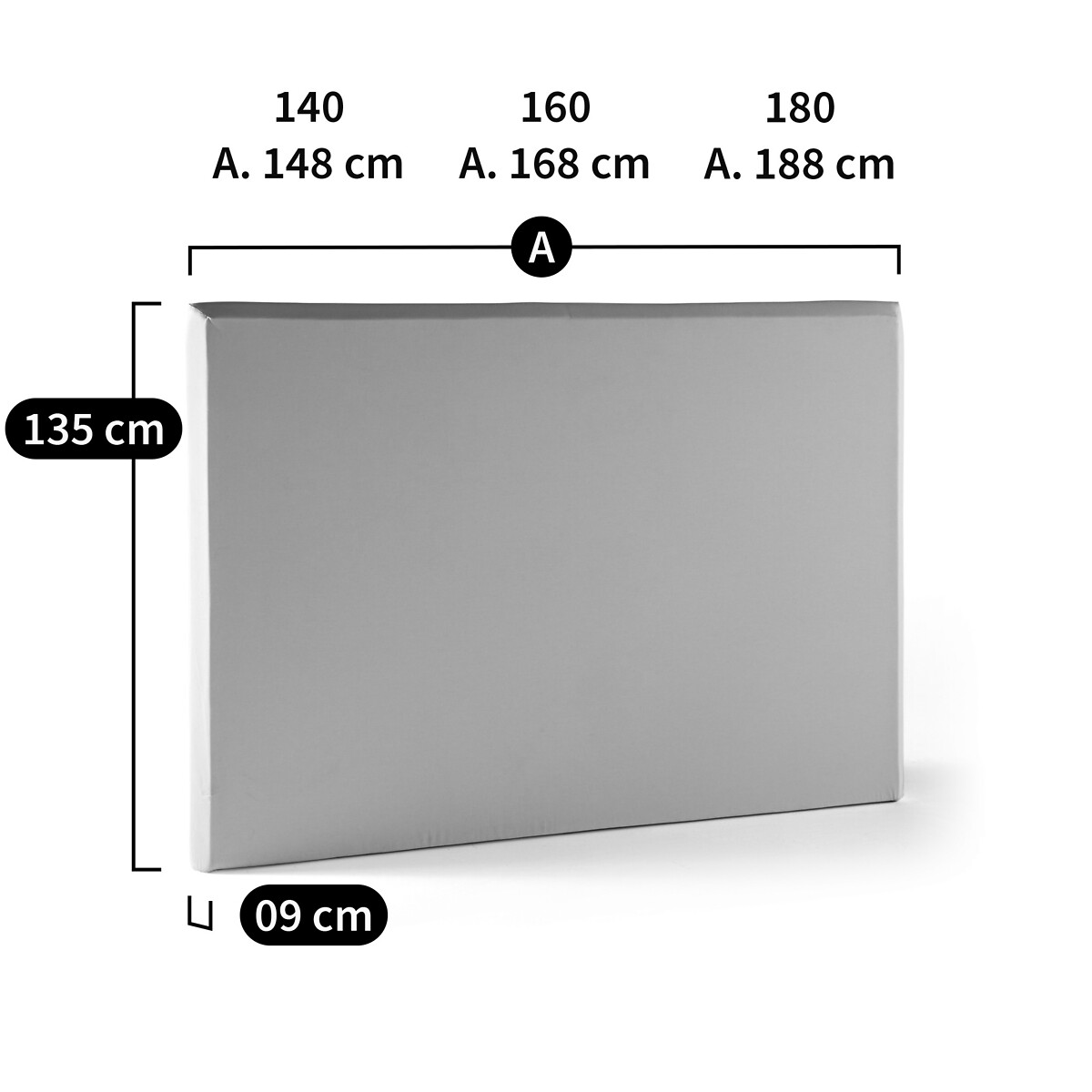 AM.PM<br>Cabeceira estofada H135 cm, Sandor