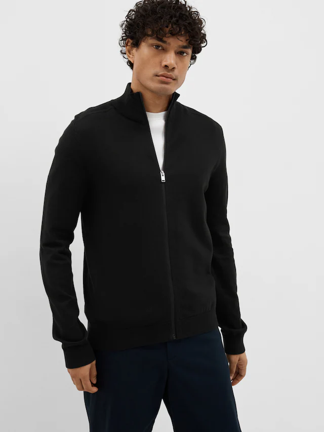 SELECTED HOMME Strickjacke »SLHBERG FULL ZIP CARDIGAN NOOS«