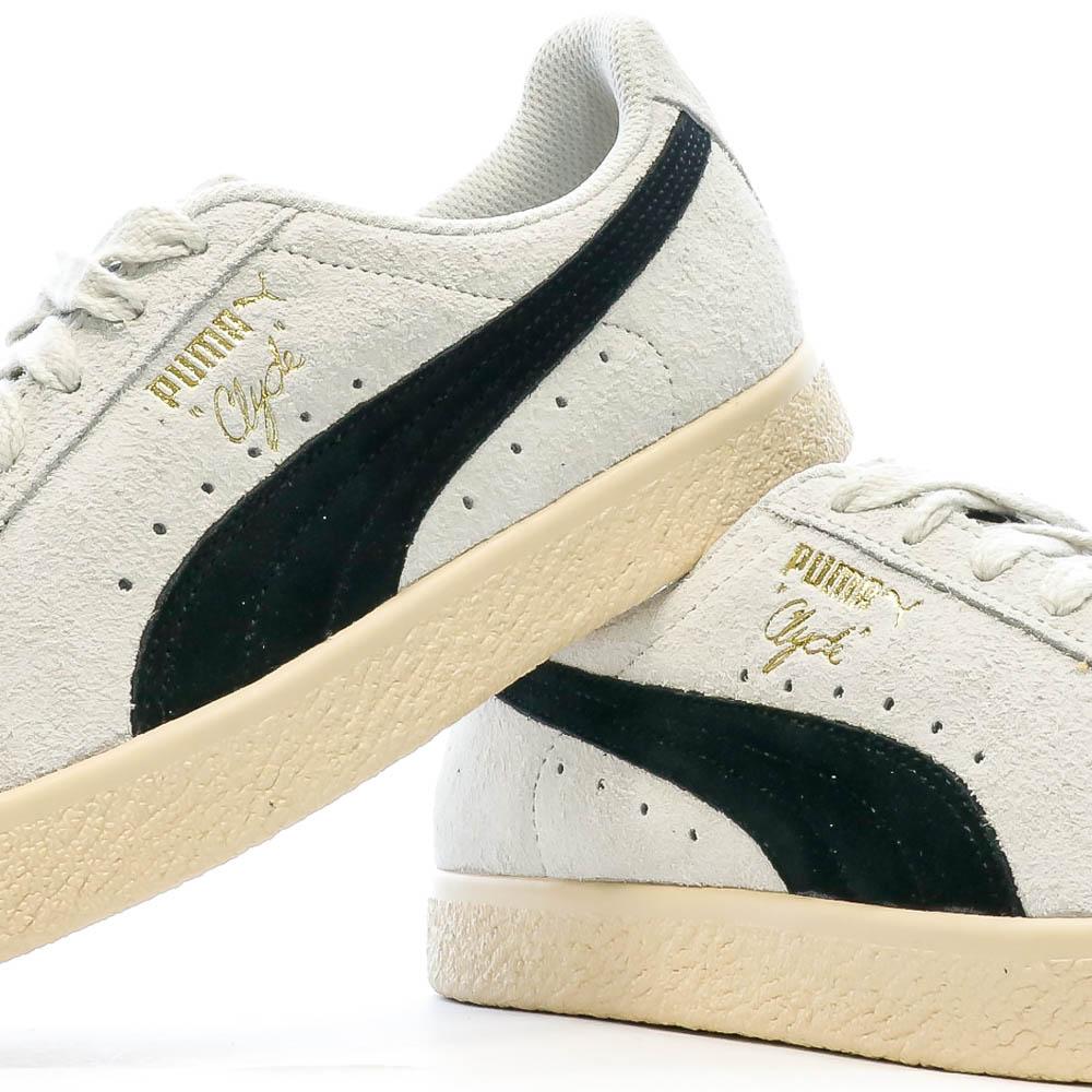 Puma Baskets Blanches/Noires Homme Puma Clyde Teasel