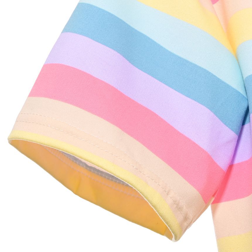Edise - T-shirt met korte mouwen en regenboogstrepen
