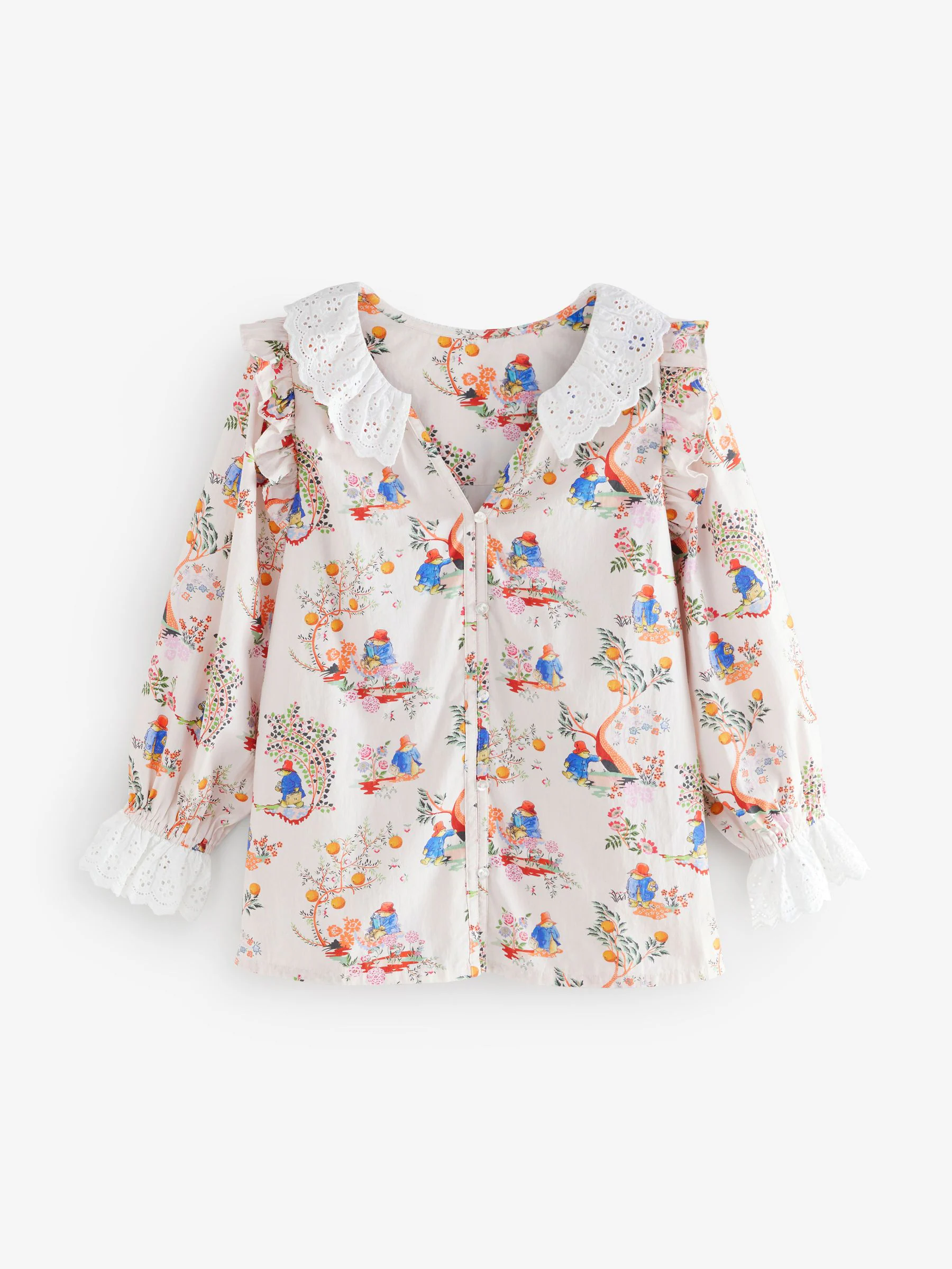 Cath Kidston Paddington korte pyjama met franjes