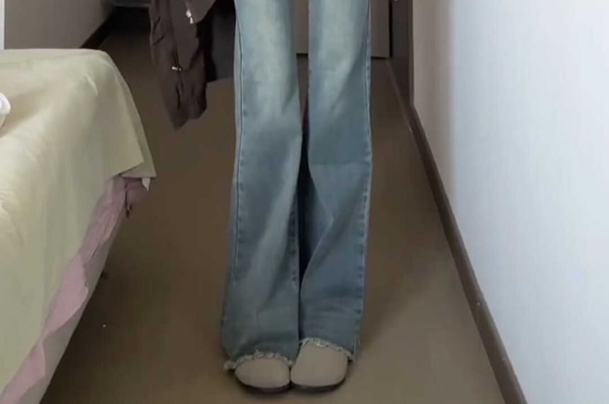 Coline - Low Rise Washed Frayed Flared Jeans (diverse ontwerpen)