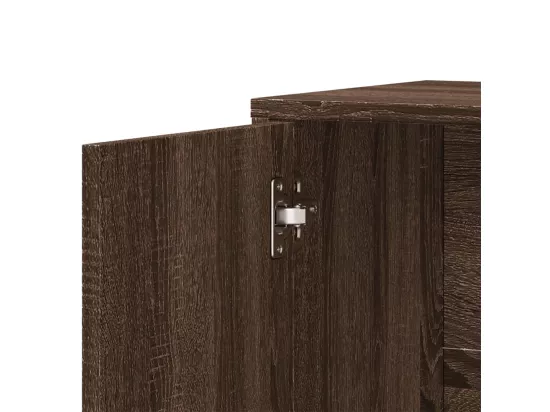 Buffet chêne marron 60x31x70 cm bois d'ingénierie