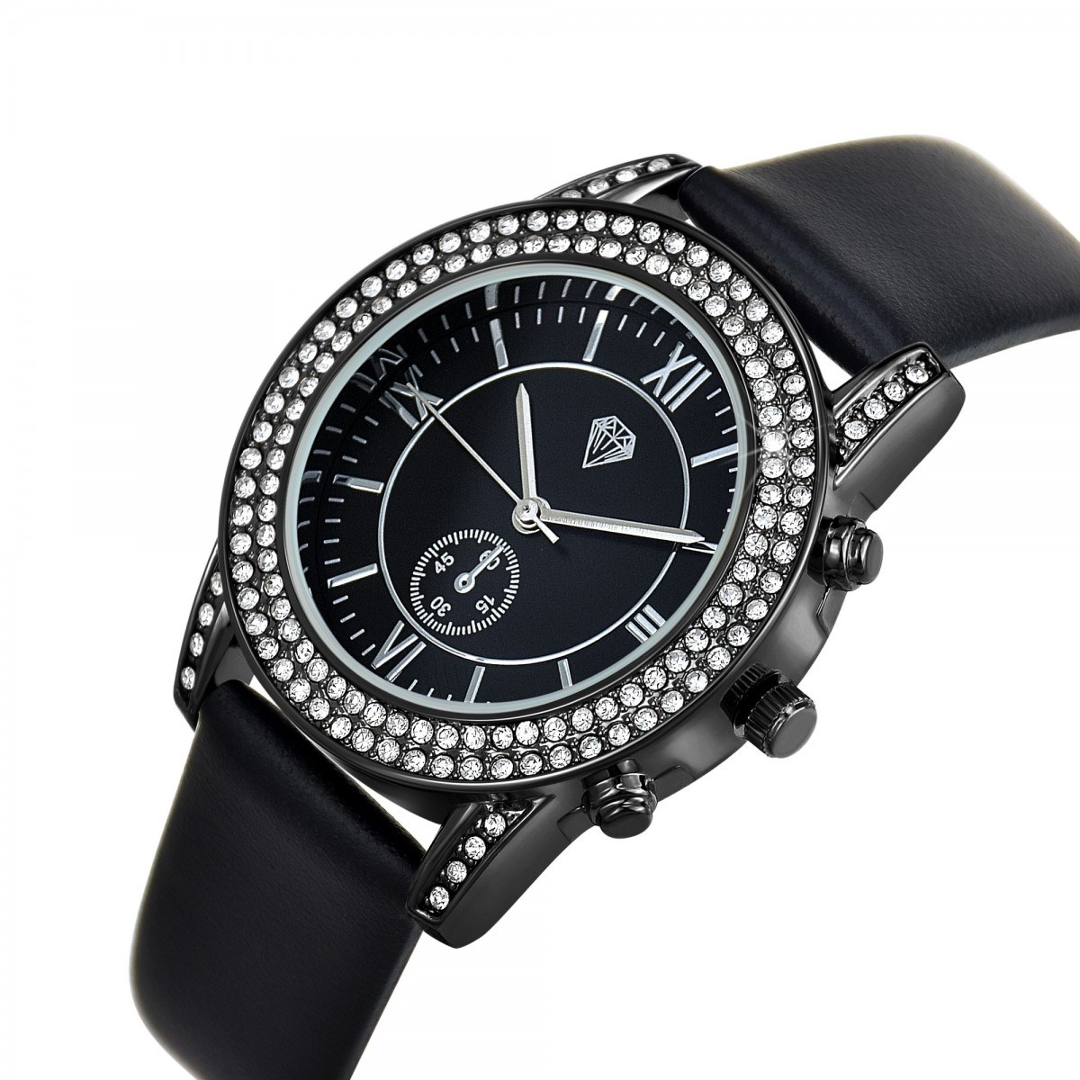 Montre Elyssa élégante ornée de Cristaux scintillants SC Crystal