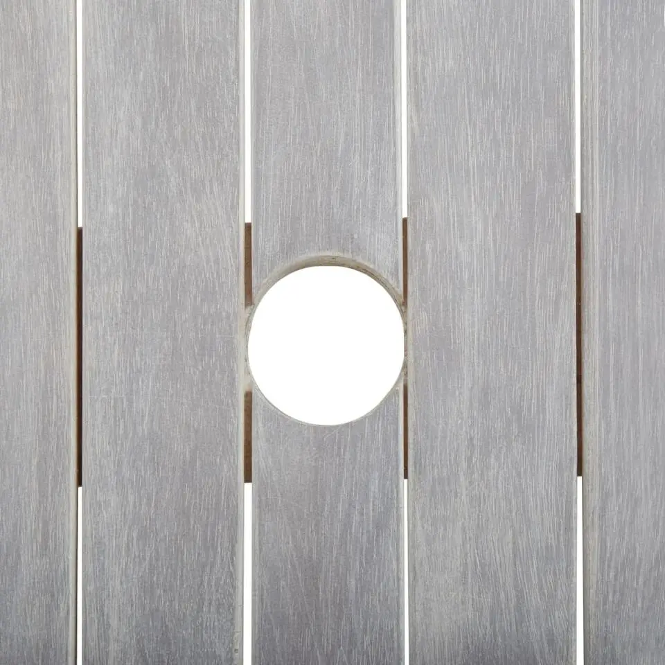 vidaXL - Tuintafel - Grijs - Massief acaciahout - 200 x 100 x 75 cm