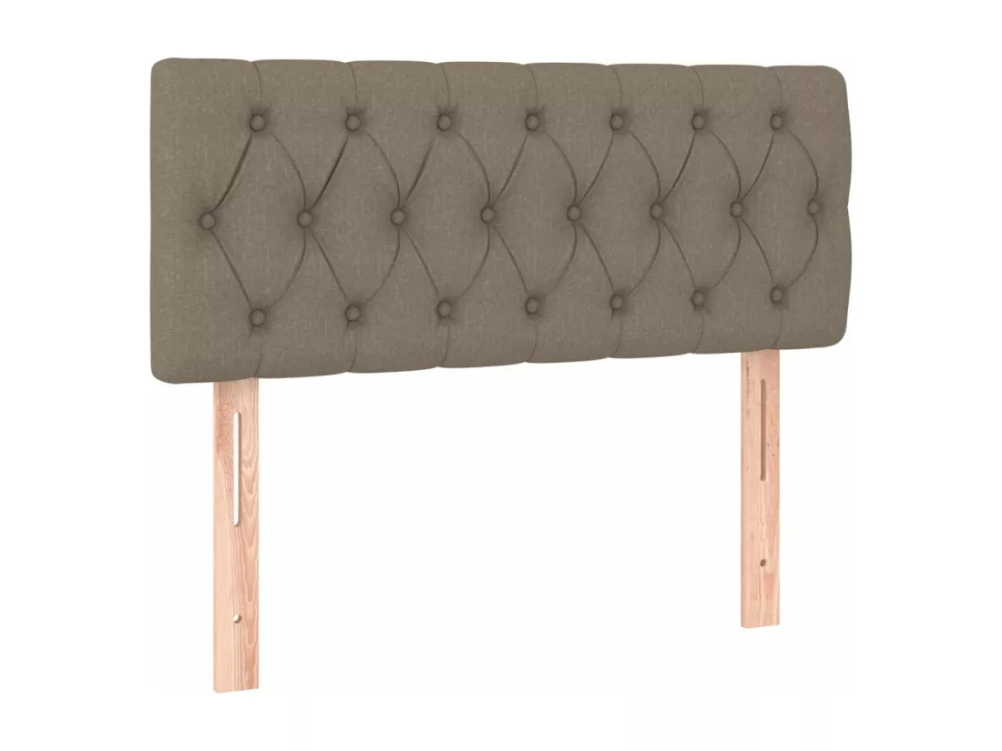 Sommier tapissier avec matelas et LED Taupe 90x190 cm Tissu