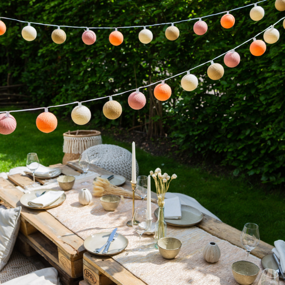 Cotton ball lights outdoor extension kit lichtsnoer dulce