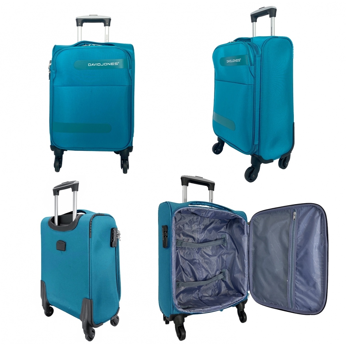 David Jones Lot de 3 valises dont 1 valise cabine souples David Jones