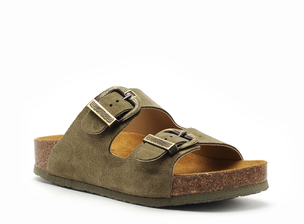 Plakton mules et sabots plats femme cp beta ouest 340010 kaki