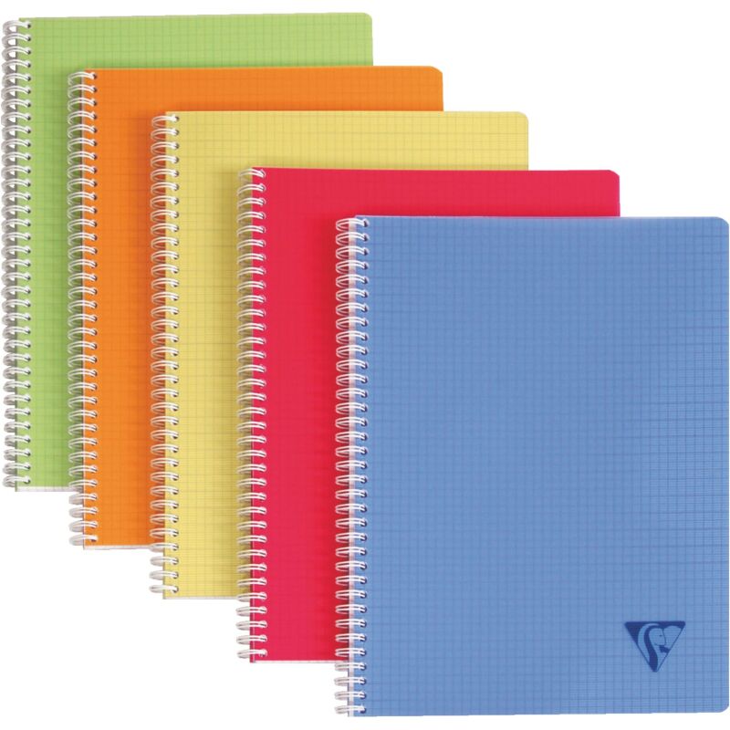 Cahier spirale Clairefontaine Linicolor A4 21 x 29,7 cm petits carreaux 100 pages