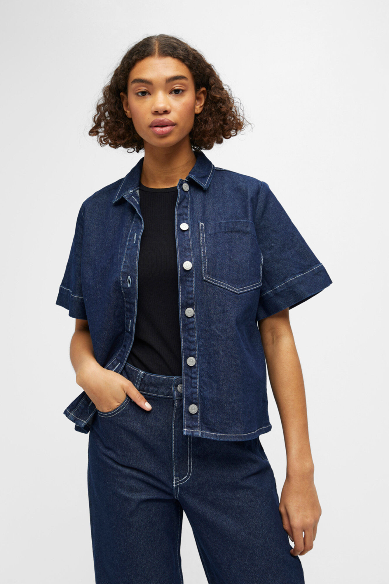 Camisa jeans - Azul