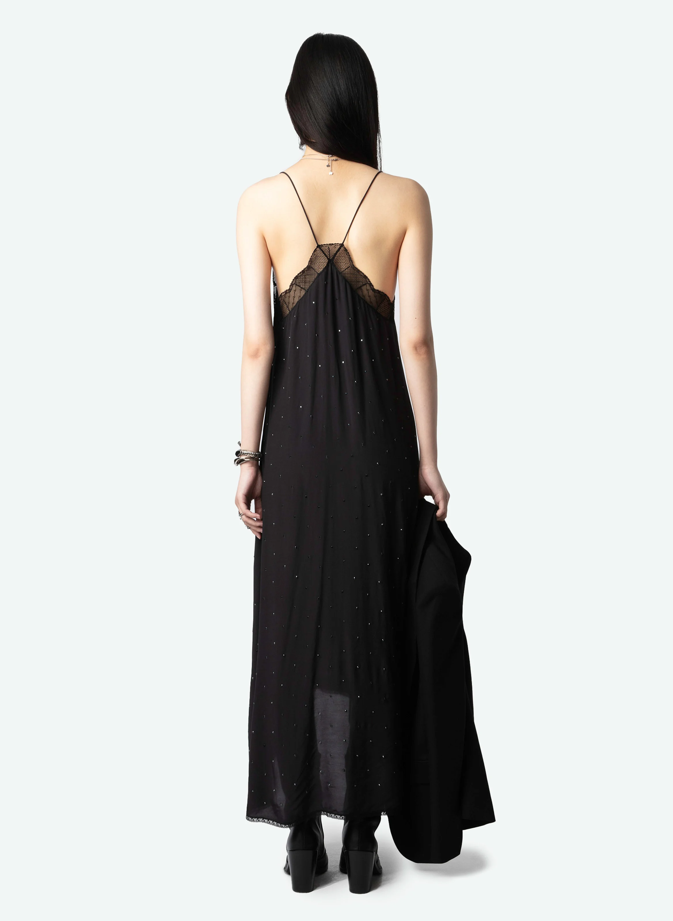 RISTY - Robe longue esprit lingerie | Bleu
