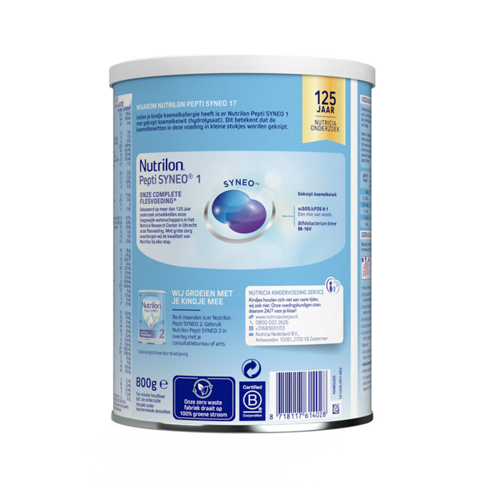 Nutrilon Pepti Syneo 1 Koemelkallergie800 gr