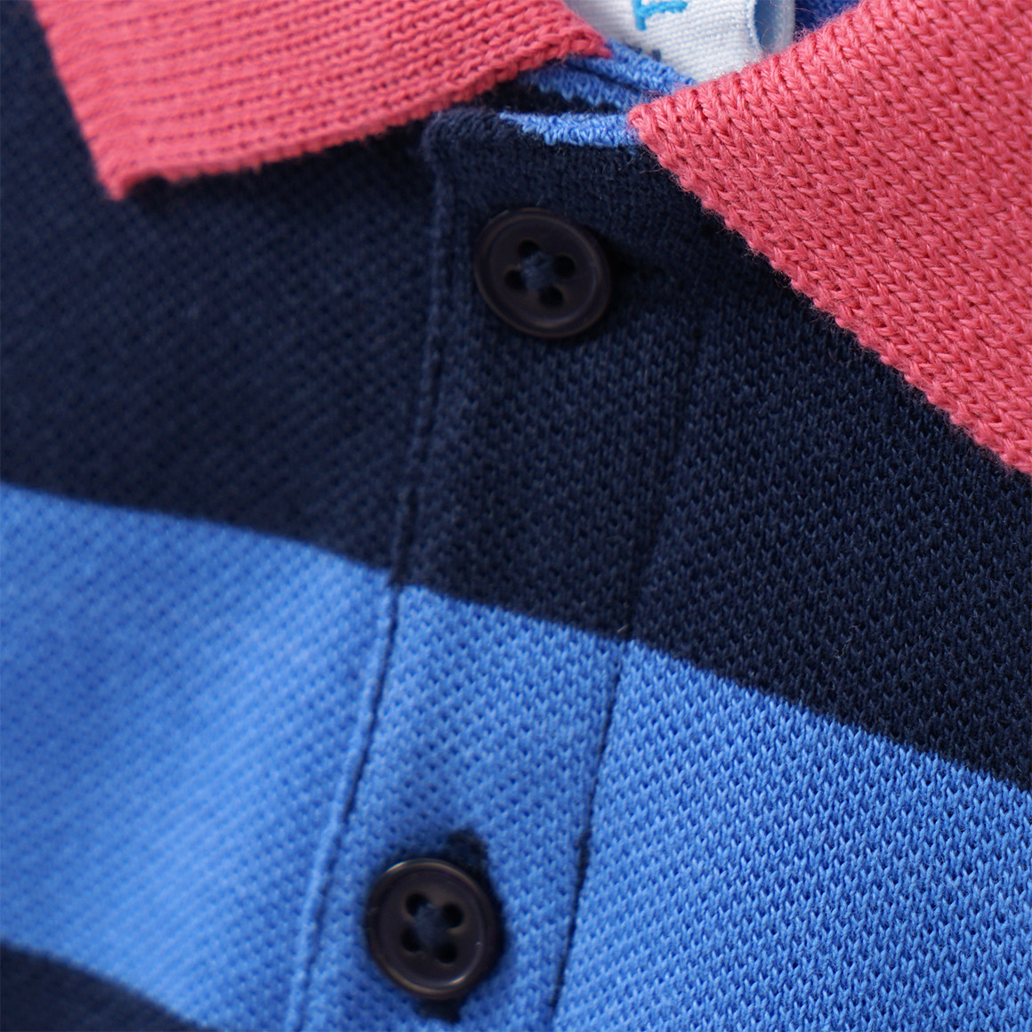 Topomini Baby Poloshirt mit Streifen blau / dunkelblau