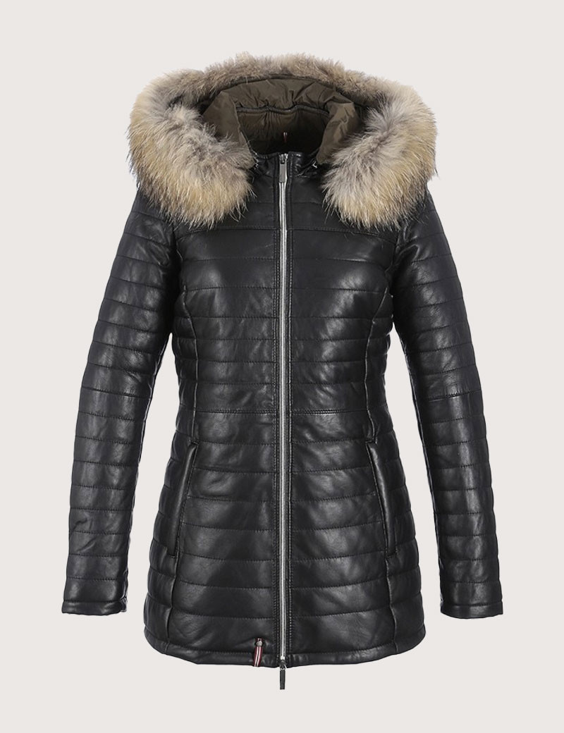 OAKWOOD POPPY LA DOUDOUNE CUIR