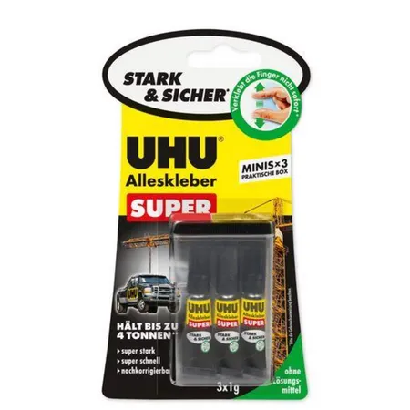 UHU Alleskleber Super Strong & Safe MINIS 3x1g