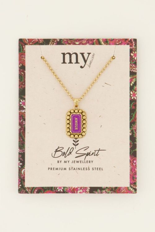 Bold Spirit ketting paarse amour bedel