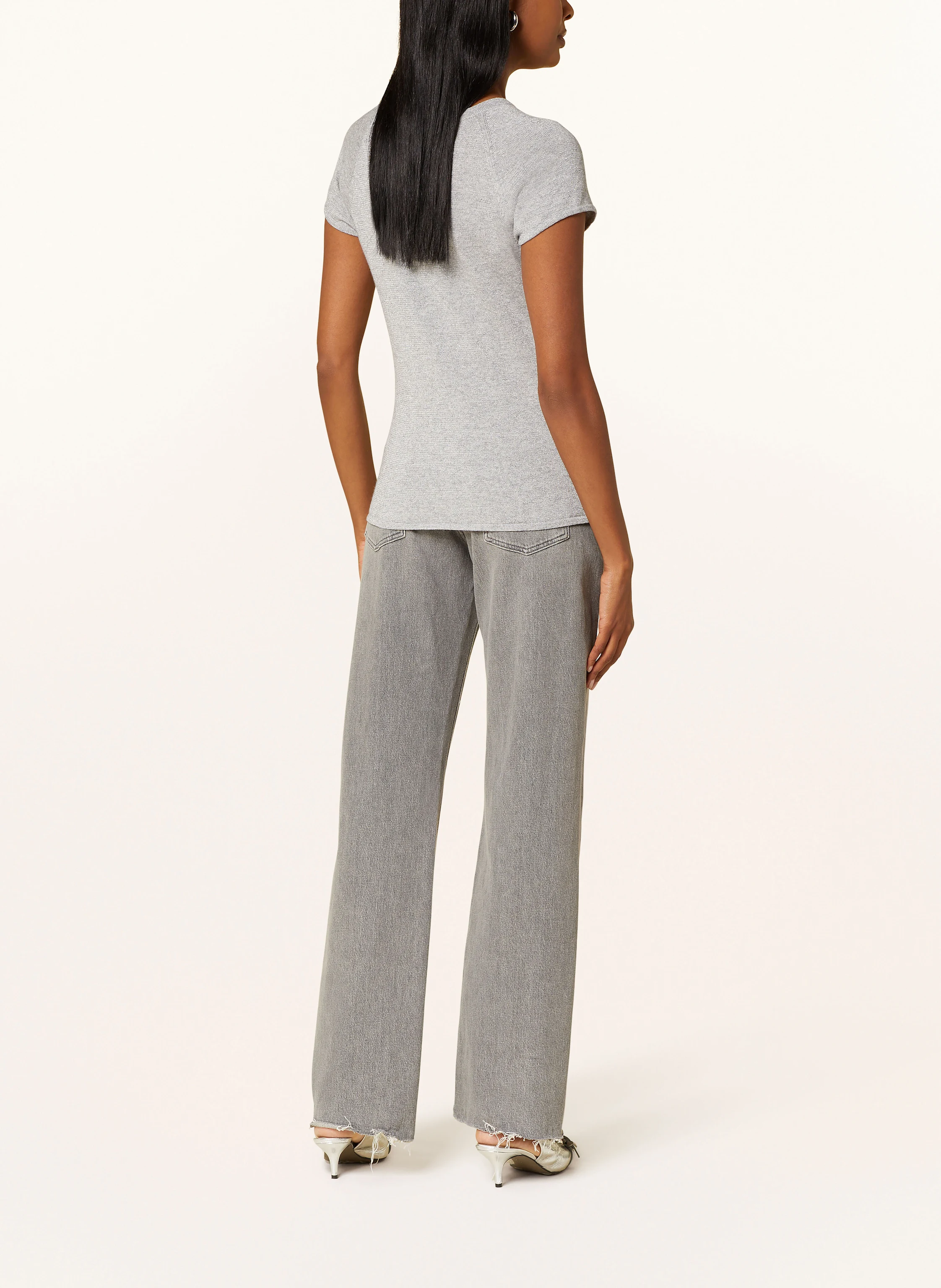 FTC CASHMERE Strickshirt mit Glitzergarn