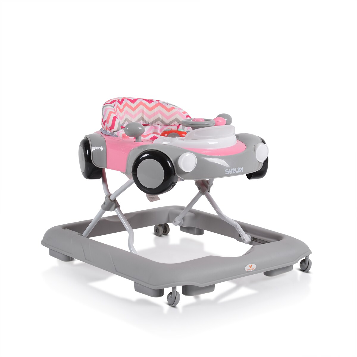 Cangaroo Lauflernhilfe Shelby, höhenverstellbar, Spielcenter, Treppenstopper rosa