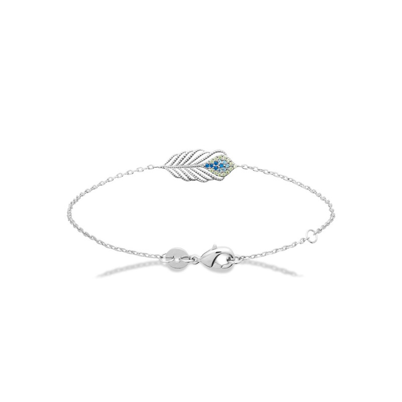 Bracelet Femme - Argent 925 - Oxyde de zirconium - Longueur : 18 cm